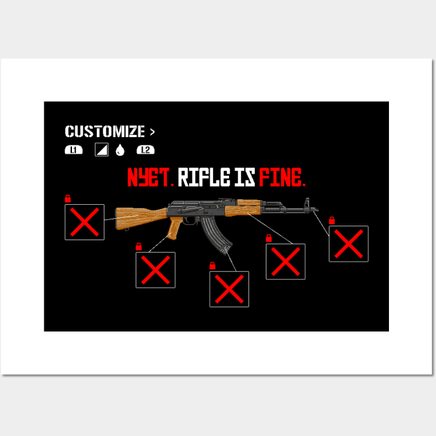 Nyet. Rifle is Fine. Wall Art by CCDesign